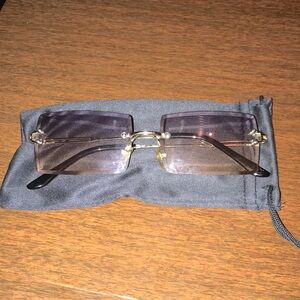 Rimless beauty sunglasses